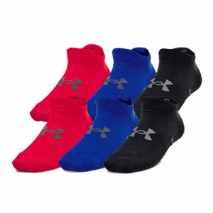 アンダーアーマー(UNDER ARMOUR)エッセンシャル ノーショー ソックス 6足組 1370543 002(Jr)