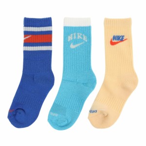 ナイキ(NIKE)ボーイズ HERITAGE クルー丈ソックス 3足組 BN0826-U89(Jr)