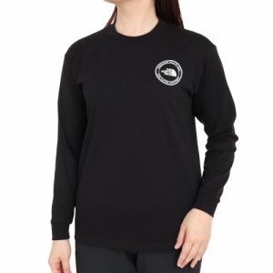 ノースフェイス(THE NORTH FACE)長袖Tシャツ ロンT シンプル ロゴ NT82336X K ブラック(Lady’…