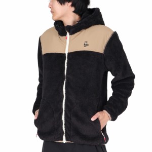 チャムス(CHUMS)フリースパーカー エルモフリース フルジップパーカー CH04-1363-K049 ブラック(Men’s)