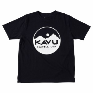 カブー(KAVU)サークルロゴTシャツ ブラック 19821020 BLK 半袖ティーシャツ プリント トップス カジュアル …