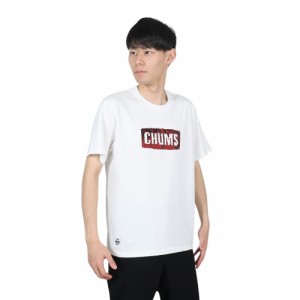 チャムス(CHUMS)ロゴスパンコールTシャツ ホワイト CH01-1992-W001 半袖ティーシャツ トップス カジュアル…