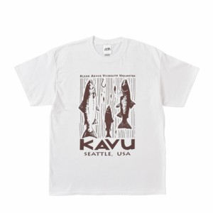 カブー(KAVU)サーモンTシャツ ホワイト 19821644 WHT 半袖Tシャツ プリント トップス カジュアル アウトド…