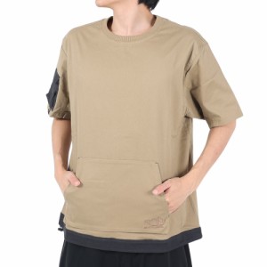 クリフメイヤー(KRIFF MAYER)半袖Tシャツ ROKXコラボ クルーネックキャンプシャツ 2245109-20:BEI…