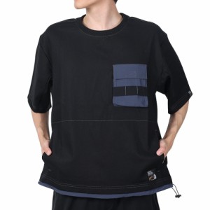 クリフメイヤー(KRIFF MAYER)ROKXコラボ 布帛Tシャツ 2345103-19:BLACK(Men’s)