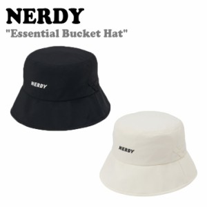 ノルディ バケットハット NERDY ESSENTIAL BUCKET HAT エッセンシャルバケットハット BLACK ブラック  IVORY アイボリー ノルディー ACC