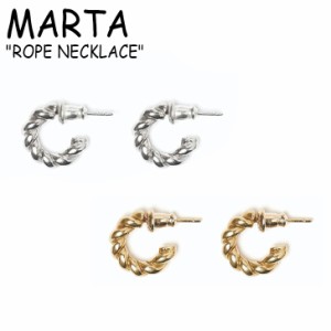 マルタ ピアス MARTA ROPE EARRINGS ロープイヤリング SILVER シルバー GOLD ゴールド 韓国アクセサリー 553619/20 ACC