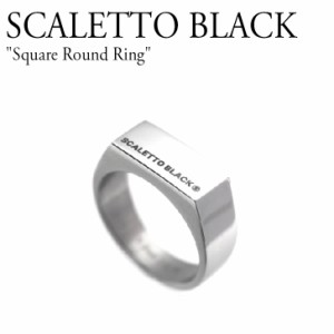 スカーレットブラック リング 指輪 SCALETTO BLACK Square Round Ring スクエア ラウンド リング シルバー 韓国アクセサリー CP_017 ACC