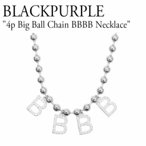 ブラックパープル ネックレス BLACKPURPLE 4p Big Ball Chain BBBB Necklace シルバー 韓国アクセサリー N0064 ACC