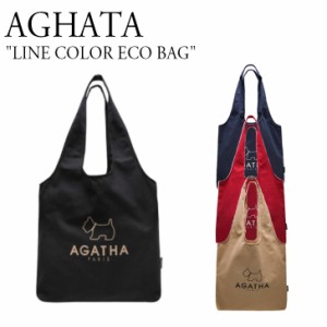 アガタ トートバッグ エコバッグ AGATHA LINE COLOR ECO BAG BLACK NAVY RED BEIGE AGT201-523 バッグ