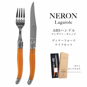 ライヨール ABSハンドル 2.5mm ディナー ナイフ フォーク セット 2.0mm マンダリン オレンジ NERON カトラリー フランス 食器