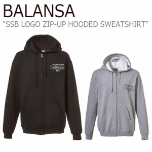 バランサ パーカ BALANSA SSB LOGO ZIP-UP HOODED SWEATSHIRT SSB ロゴ ジップアップ フード BLACK GREY 1010079675/76 ウェア