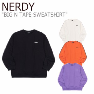 ノルディ トレーナー NERDY BIG N TAPE SWEATSHIRT ビック N テープ スウェットシャツ BLACK CREAM ORANGE PURPLE ノルディー ウェア