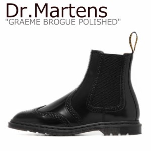 ドクターマーチン スニーカー Dr.Martens GRAEME BROGUE POLISHED グレエム ブローグ ポリッシュド BLACK ブラック 26586001 シューズ