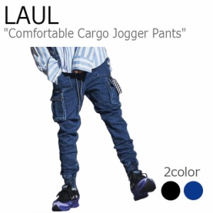 ラウル パンツ LAUL Comfortable Cargo Jogger Pants コンフォータブル カーゴ ジョガー パンツ BLACK DENIM MA02WP4007 ウェア