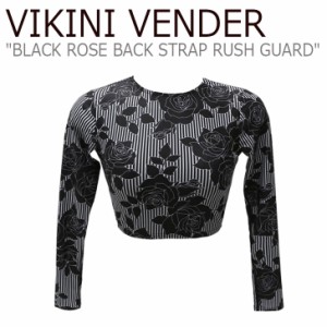 ビキニベンダー 水着 VIKINI VENDER ROSE BACK STRAP RUSH GUARD ローズ ストラップ ラッシュガード 長袖 BLACK 2360451 ウェア