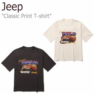 ジープ Ｔシャツ Jeep CLASSIC PRINT T-SHIRT クラシック プリント 半袖Ｔシャツ IVORY アイボリー GREY グレー GL5TSU175IV/DG ウェア