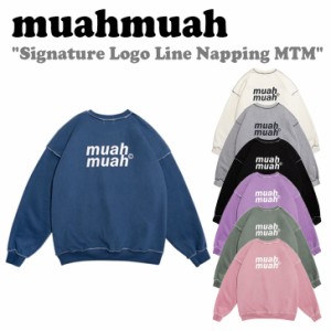 ムアムア トレーナー muahmuah SIGNATURE LOGO LINE NAPPING MTM シグネチャー ロゴライン ナッピング スウェットシャツ MUT20073 ウェア