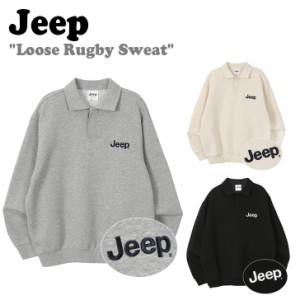 ジープ トレーナー Jeep Loose Rugby Sweat ルーズ ラグビー スウェットシャツ 全3色 JN5TSU823MG/IV/BK ウェア