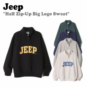 ジープ トレーナー Jeep Half Zip-Up Big Logo Sweat ハーフジップアップ ビッグ ロゴ スウェット 全5色 JO5TSU731BK/NA/GN/IV/MI ウェア