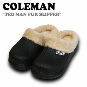 コールマン スリッパ COLEMAN メンズ TEO MAN FUR SLIPPER テオ メン ファースリッパ BLACK ブラック 5002188504 シューズ