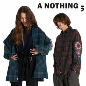 エーナッシング 長袖シャツ A NOTHING 正規販売店 DREAMCATCHER DROP-SHOULDER SHIRT ショルダー シャツ 全2色 19SPR-04-KH/BL ウェア