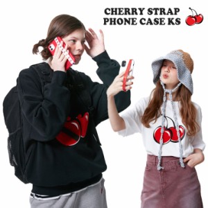 キルシー Phoneケース KIRSH 正規販売店 CHERRY STRAP PHONE CASE KS チェリー ストラップ スマホケース 全2色 全5種類 FKPSAXA582M ACC