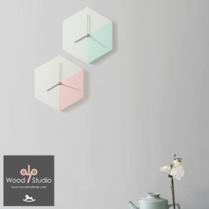 ウッドスタジオアルプ 掛け時計 正規販売店 WOOD STUDIO ALP CONCRETE HEXA CLOCK 韓国インテリア 韓国ブランド 全2色 ACC