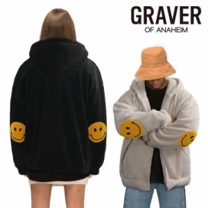 グレーバー フリース GRAVER 正規販売店 Elbow Dot Smile Fleece Jacket エルボー ドット スマイル 全2色 G-W-JK-3 ウェア