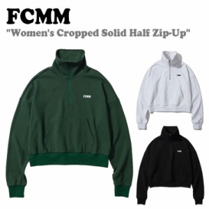 エフシーエムエム トレーナー FCMM Women's Cropped Solid Half Zip-Up ハーフ ジップアップ 全3色 FZZJAL01SV/BK/GR ウェア