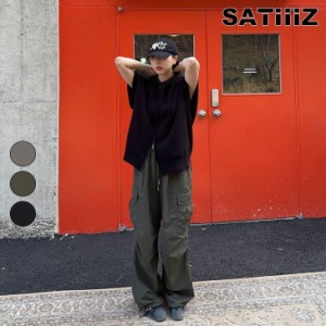 サティーズ パンツ SATIIIZ 正規販売店 Nion Nylon Pintuck Cargo Pants ナイロン ピンタック カーゴパンツ 全3色 satiiiz4505 ウェア