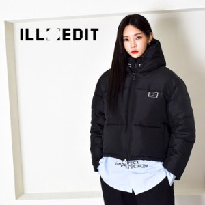 イレディット アウター ILLEDIT 正規販売店 MATTE DOUBLE ZIP UP SHORT PUFFER マット ジップアップ ショート BLACK IAADPD01BK ウェア