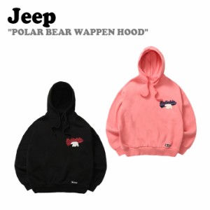 ジープ パーカー Jeep 男の子 女の子 POLAR BEAR WAPPEN HOOD ポーラー ベアー ワッペン フード 全2色 KM4THU067BK/OR ウェア