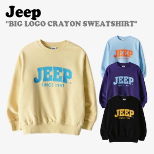 ジープ トレーナー Jeep BIG LOGO CRAYON SWEATSHIRT ビッグロゴ クレヨン スウェットシャツ 全4色 KO5TSU831BK/UP/LY/LB ウェア