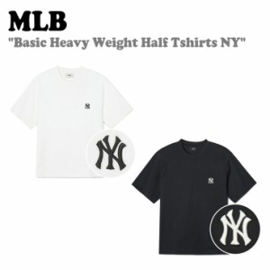エムエルビー 半袖Tシャツ MLB Basic Heavy Weight Half T-shirts NY BLACK ブラック WHITE ホワイト 3ATSB1143-50WHS/BKS ウェア