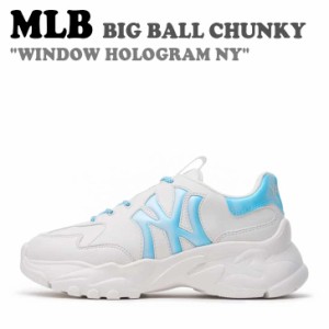 エムエルビー スニーカー MLB BIG BALL CHUNKY WINDOW HOLOGRAM NY ビッグボール チャンキー ホログラム 3ASHBWL4N-50WHS シューズ