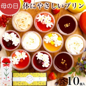 母の日 お菓子 花とセット ギフト スイーツ プレゼント 誕生日プレゼント / パーフェクト プリン 10個入 / セット チョコ レート ケーキ 