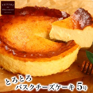 誕生日ケーキ バースデーケーキ お中元 ギフト プレゼント お菓子 / バスクチーズケーキ 5号 6-8カット分 / お祝い 七五三 子供の日 ひな