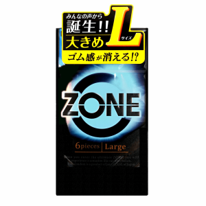 コンドーム ZONE ゾーン ラージ 6個入【メール便可】 /// こんどーむ グラマラス バタフライ 潤い スキン ゴム グラバタ アダルト サック