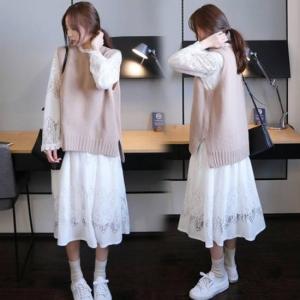 ベスト レイヤード ニット ワンピースの通販 Au Pay マーケット