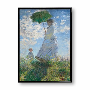 A4ポスター　【クロード・モネ】散歩・日傘をさす女　インテリア　アートポスター　風景　女性　自然　おしゃれ　絵画