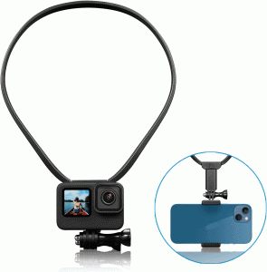 GoPro ゴープロ 固定 ホルダー ネックストラップ アクセサリー スマホ 首掛け アウトドア ネック マウント gopro hero アクションカメラ 