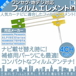 地デジ 4ch フィルム テレビアンテナ 地デジフィルム 汎用 フィルムアンテナ L型 フィルムエレメント 【メール便送料無料】