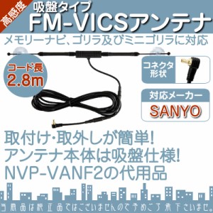  VICSアンテナ ゴリラ&ミニゴリラ サンヨー SANYO メモリーナビ 高感度 吸盤タイプ FM-VICS カーナビ