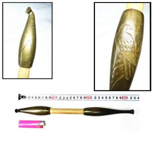 超極太キセル 特大型 煙管 約長辺46cm 古道具 喫煙具  WWST041 超極太キセル 特大型 煙管 約長辺46cm 古道具 喫煙具 WWST041
