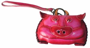 牛 牛皮製 十二支 コインケース coin purse 丑−ピンク 新品 ギフト プレゼント 祝い 誕生日 プレゼント おしゃれ 威龍彩雲通販