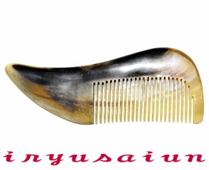 天然 牛角製 櫛 comb 白髪 抜け毛などの防止 新品 ブラッシングブラシ くし 巻き髪 静電気防止 ストレートヘアー ロングヘア― 頭皮ケア 