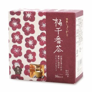  無双本舗 国産生姜入り 梅干番茶スティック 8g×20袋入 ムソー