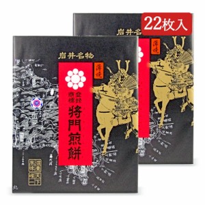 将門煎餅本舗 将門煎餅 薄焼 22枚入 × 2箱 進物折 まさかど煎餅