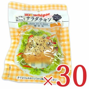 内野家 uchipac 国産鶏 サラダチキン ブラックペッパー&ガーリック 100g × 30個 ケース販売